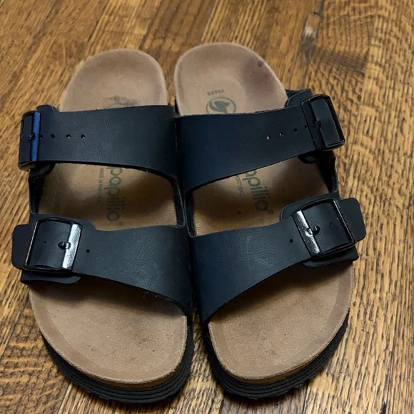 Birkenstock Papillio Platform Arizona Vegan Black Sandals - Picture 5 of 6